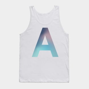 Gradient Letter A Initial Alphabet Tank Top